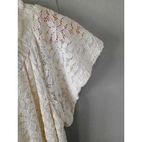 Motherhood Maternity Ivory Off Shoulder Floral Lace Dress women's small - Picture 10 of 13